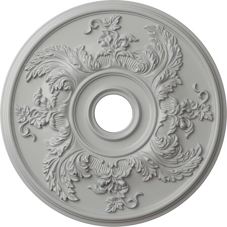 Ekena Millwork Acanthus Twist Ceiling Medallion (Fits Canopies up to 8 3/8"), 23 5/8"OD x 4 5/8"ID x 1 7/8"P, Frost CM23ACFRF